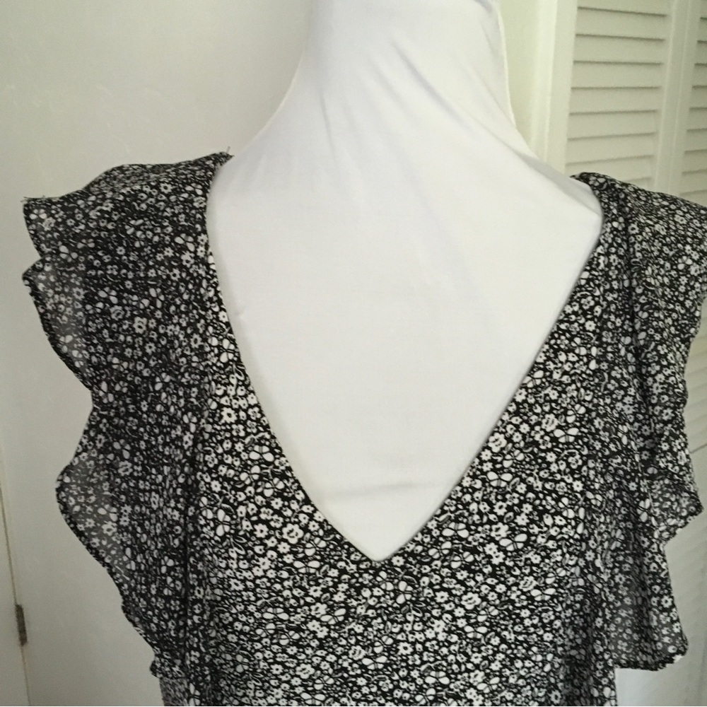 Michael Michael Kors Black and White Print Dress Large - Picture 4 of 7